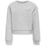 Kids_Only Sweater majica 'CELESTE' siva melange / roza