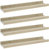  Zidne police 4 kom bijele i boja hrasta sonome 40 x 9 x 3 cm | shoptok.hr