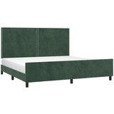  Posteljni okvir z vzglavjem temno zelen 200x200 cm žamet, (20906344) | Shoptok.si