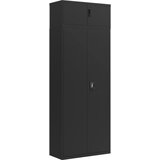 Ormarić za spise crni 90 x 40 x 240 cm čelični | shoptok.hr