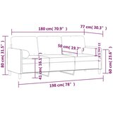  Trosjed s ukrasnim jastucima plavi 180 cm baršunasti | Eponuda.com