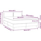 vidaXL Box spring postelja z vzmetnico črna 160x220 cm žamet | Shoptok.si