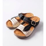  Black low wedge sandals Jolanta | Shoptok.si