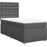  Krevet s oprugama i madracem tamnosivi 90 x 190 cm od tkanine | shoptok.hr