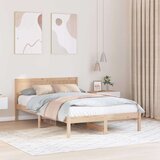  Krevetna konstrukcija Smeđa 135 x 190 cm Čvrsto borovo drvo | shoptok.hr