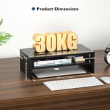 BONTEC leseno stojalo za monitor z 2 nivojema in organizatorjem | Shoptok.si