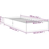  Okvir za krevet od masivnog drva 90 x 190 cm jednokrevetni | shoptok.hr