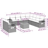  10-dijelni set vrtnih sofa s jastucima crni od poliratana | shoptok.hr