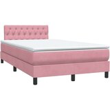 Box Spring krevet s madracem ružičasti 120x220 cm samt - Ružičasta 120 x 220 cm Dizajn s gumbima | shoptok.hr