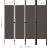 Sobna pregrada s 4 panela antracit 160 x 180 cm | Eponuda.ba