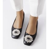 Gemre Black ballet flats with a brooch Miren | Shoptok.si