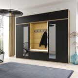 PKMebel Komplet za hodnik Emi 17 - artisan hrast/črn | Shoptok.si