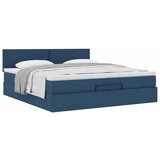  Otomanski krevet s madracem plavi 200x200 cm od tkanine | shoptok.hr