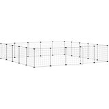  Kavez za ljubimce s 20 panela i vratima crni 35 x 35 cm čelični | shoptok.hr