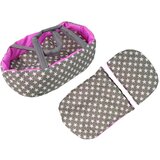 Kolica za lutke + torba 2u1 Stars - sivi | shoptok.hr