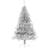  Umjetna preddekorirana božićna jelka srebrna 120 cm PET | Shoptok.si