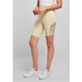 UC Ladies Women's high-waisted cycling shorts with lace insert, soft yellow | shoptok.hr