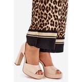 Boto Womens Sandals On A Heel And Platform Eco Leather Beige Lomman | shoptok.hr