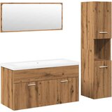  4-dijelni set kupaonskog namještaja käsityöläinen tammi Smeđa 90 x 38.5 x 46 cm | shoptok.hr