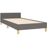  Okvir za krevet s uzglavljem tamnosivi 80x200 cm od tkanine | shoptok.hr