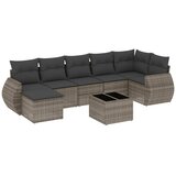  8-dijelni set vrtnih sofa od poliratana s jastucima sivi | shoptok.hr