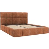 MID.YOU OBLAZINJENA POSTELJA 180 cm x 200 cm , les, tekstil, leseni material opečnato rjava | Shoptok.si