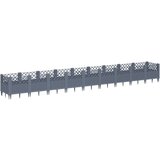 Furnova Cvetlično korito z zatiči sivo 363,5x43,5x43,5 cm PP, (21920244) | Shoptok.si