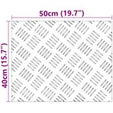  Stepenica Pravokutni 4 pcs Srebrno 50 x 40 cm Aluminij | shoptok.hr