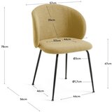 Kave Home Gorčično rumen jedilni stol Minna – | Shoptok.si
