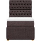  Krevet s oprugama i madracem tamnosmeđi 90 x 190 cm od tkanine | shoptok.hr