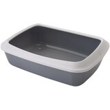 Savic WC za mačke Iriz s rubom - 42 cm - svijetlosivi / bijeli Cijene