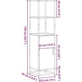 vidaXL Visoka ploča crna 35,5x35x139 cm Konstruirano drvo i metal | shoptok.hr