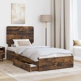  Okvir za krevet s ladicama Dimljeni hrast 90 x 200 cm | shoptok.hr