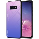 Cadorabo Ohišje, združljiv s Samsungom v roza - modri - dvobarvni zaščitni pokrov iz silikona TPU in hrbta iz kaljenega stekla, (20572050) | Shoptok.si