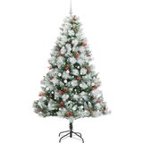  Umjetno božićno drvce s LED trakama Zelena i bijela 240 cm | shoptok.hr