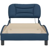  Okvir kreveta s LED-om bez madraca Hvar plava 80x200cm od tkanine | shoptok.hr