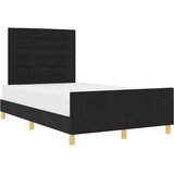  Krevetna konstrukcija s uzglavljem Crna 120 x 190 cm tkanina | shoptok.hr