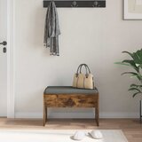 Klupa za hodnik s jastukom Dimljeni hrast 63 x 38 x 40 cm | shoptok.hr