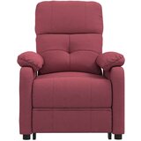 Električni masažni naslonjač od tkanine crvena boja vina | shoptok.hr