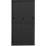  Uredski ormarić s kliznim vratima antracit 90x40x180 cm čelični Antracitno siva | Shoptok.si