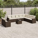 vidaXL 11-dijelni set vrtnih sofa od poliratana s jastucima smeđi | shoptok.hr