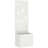  Vrtna sadilica s Dekorativnom Pločom Bijelo 50 x 140 cm | shoptok.hr