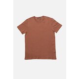 Trendyol Dark Brown Basic Men's Slim Fit 100% Cotton Short Sleeve Crew Neck T-Shirt Cene