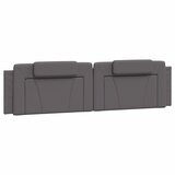 Maison Chic Posteljno vzglavje - Vzglavna omarica - Vzglavna stranica siva 200 cm umetno usnje, (21704073) | Shoptok.si