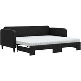  Dnevni krevet na razvlačenje s madracima crni 90x200 cm tkanina | Eponuda.ba