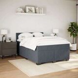 vidaXL Krevet s oprugama i madracem tamnosivi 140x200 cm baršunasti | shoptok.hr