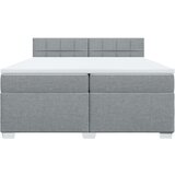 Krevet s oprugama i madracem svjetlosivi 200 x 200cm od tkanine | shoptok.hr