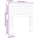  Uzglavlje s uzglavljem Siva Sonoma 80 cm Konstruirano drvo | shoptok.hr