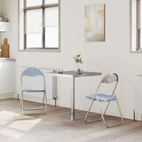  Zložljiva stolica 2 pcs Siva 48 x 43,5 x 81 cm Umjetno usnje, (5000296807) | Shoptok.si