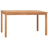  3-dijelni vrtni blagovaonski set od masivne tikovine Smeđa 140 cm table length | shoptok.hr